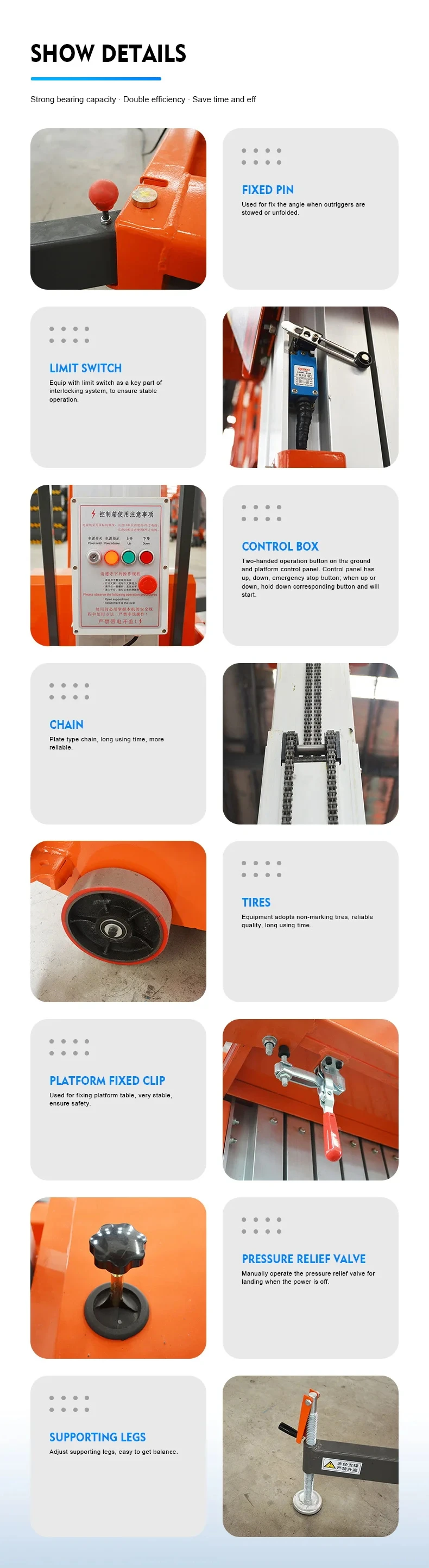 single mast aluminum alloy lift platform 2