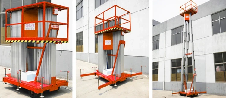 Three mast aluminum alloy lift platform 4