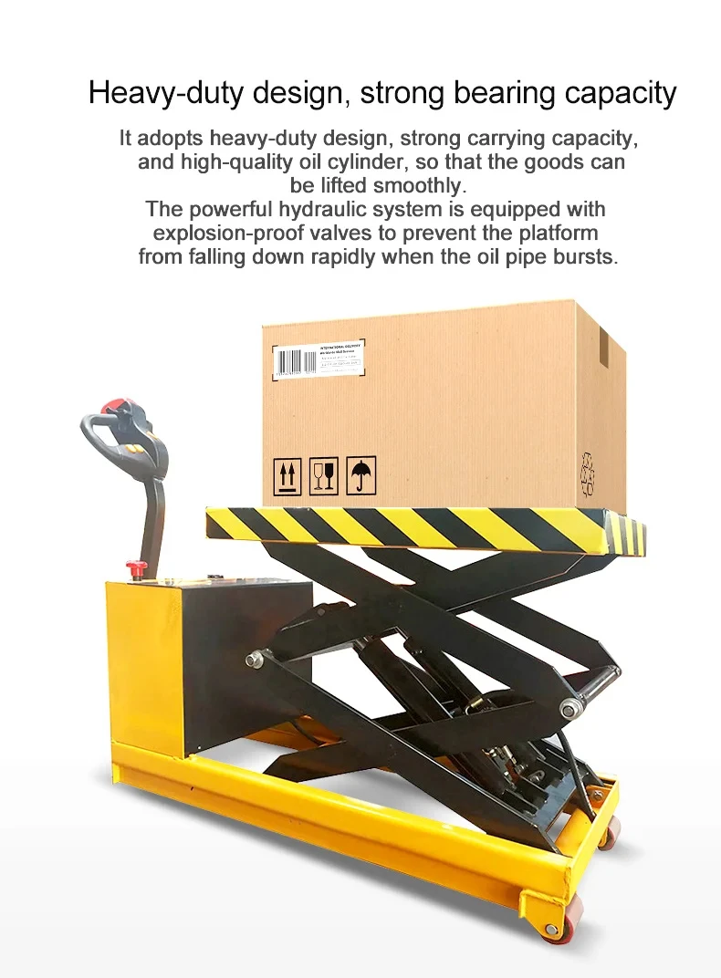 full electric scissor lift table truck 1