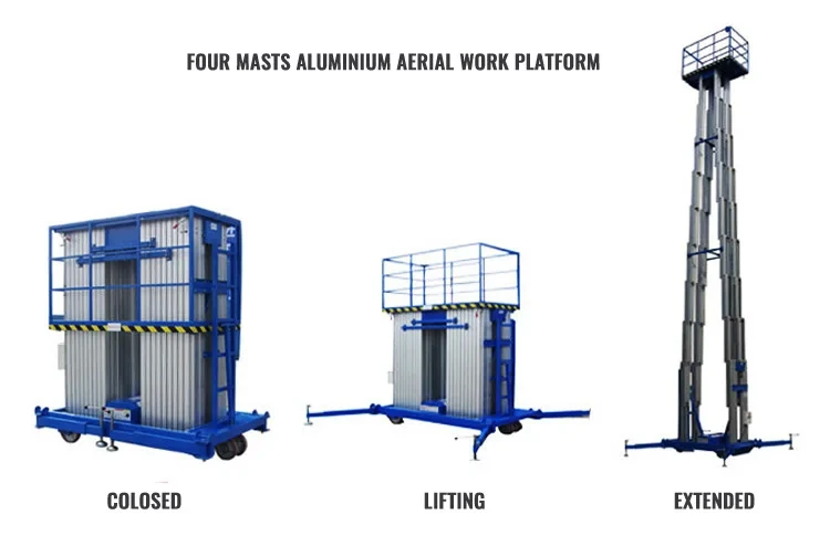Four Mast Aluminum Alloy Lift Platform
