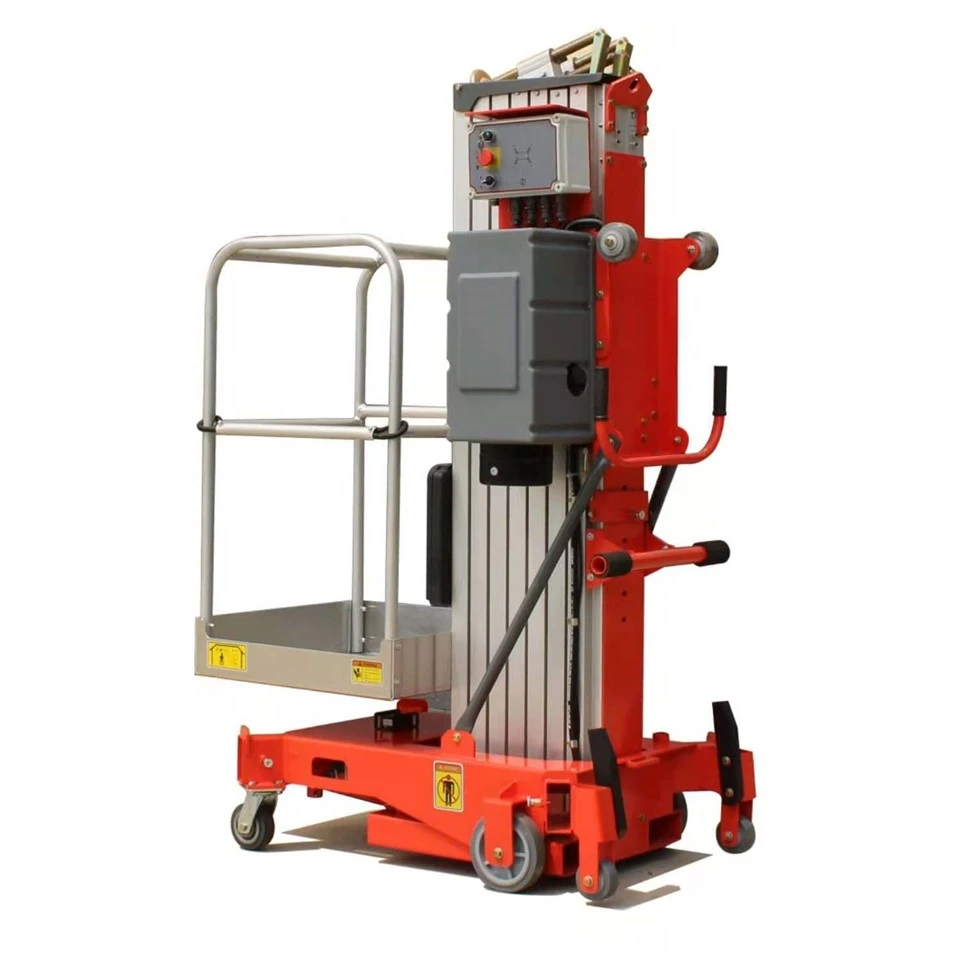 Single Mast Aluminum Alloy Lift Platform